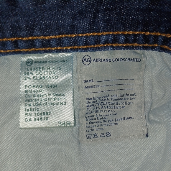 AG Protege's denim sz 34 - Picture 5 of 5